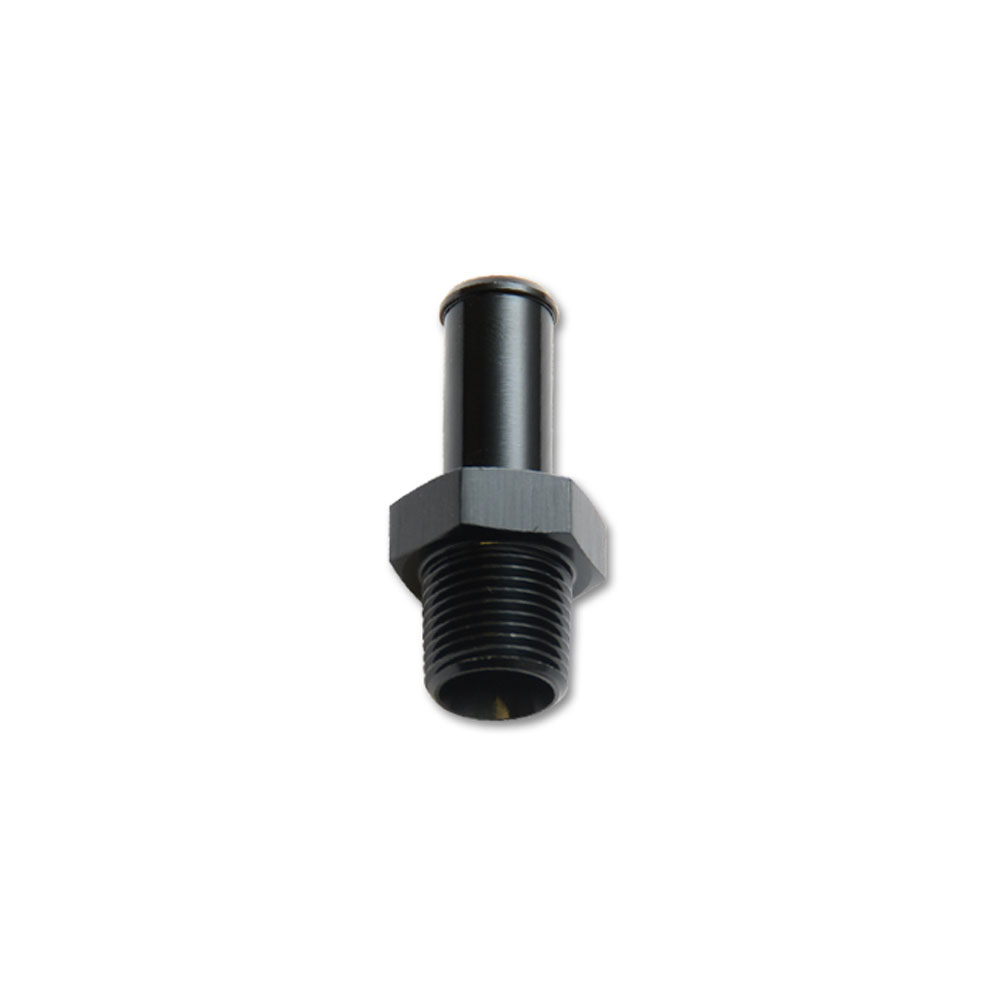 Vibrant Performance Pipe Fitting 11200; Hose to NPT Adapter Adapter Black Anodized 1/4 in. Hose Straight 1/8 in. NPT Male 
