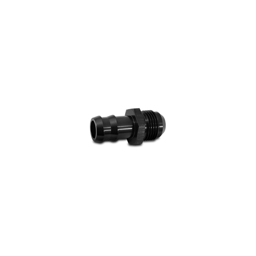 Vibrant Performance AN Fitting 11208; Hose to AN Adapter AN to Hose Barb Adapter Black 1/2 in. Hose Barb Straight -08AN Male 