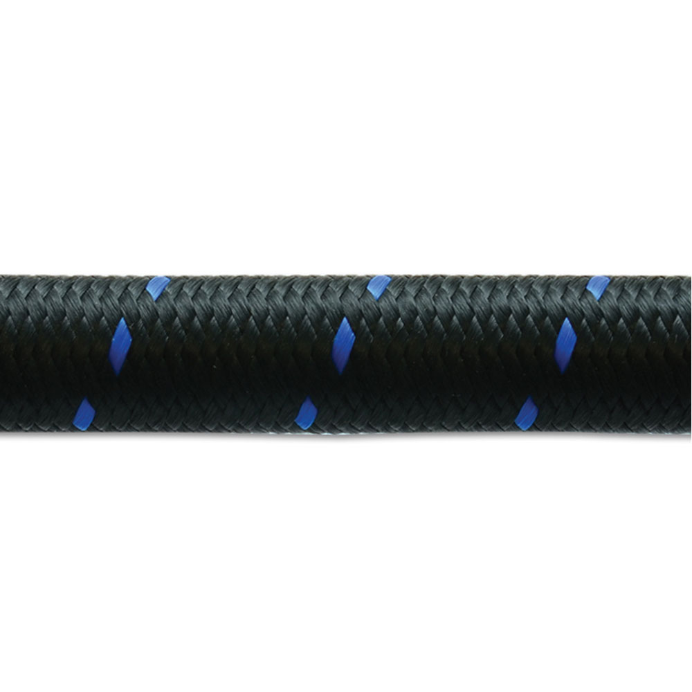 Vibrant Performance Fuel Hose 11956B; -06 AN 2 ft. Black, Blue Racing Hose 