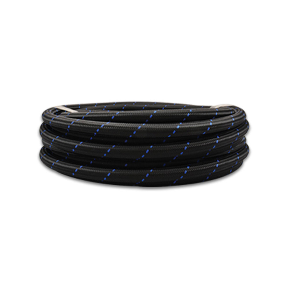 Vibrant Performance Fuel Hose 11956B; -06 AN 2 ft. Black, Blue Racing Hose 