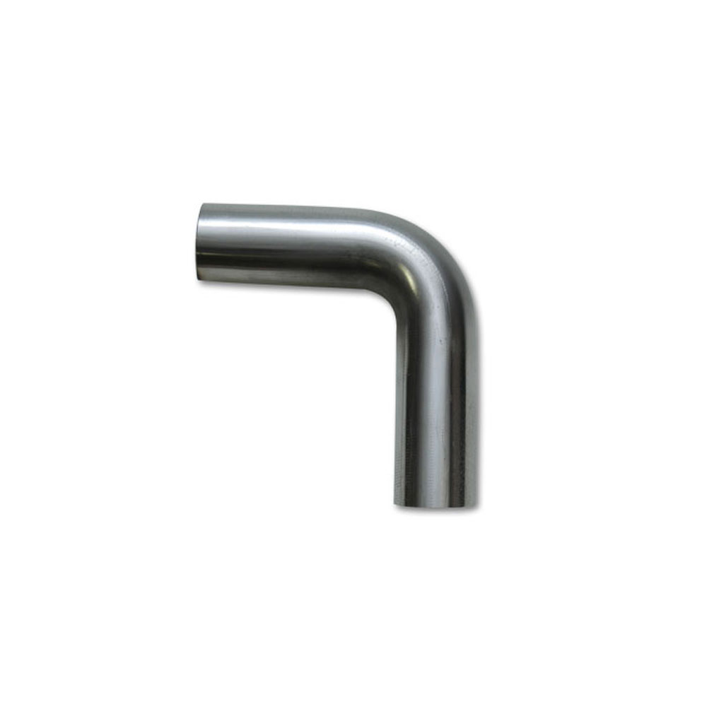 Vibrant Performance Exhaust Pipe 13043; 16 Gauge 3.500 in. 90 deg. Natural Stainless Steel 