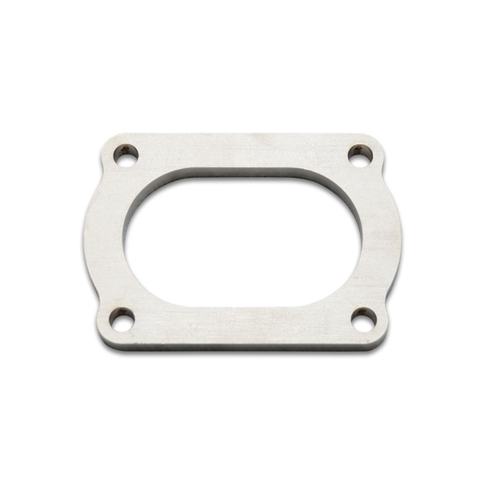 Vibrant Performance Exhaust Flange 13175S; Oval 2.188 x 3.438 in. 2.188 x 3.438 in. 4 Bolt Natural Stainless Steel 