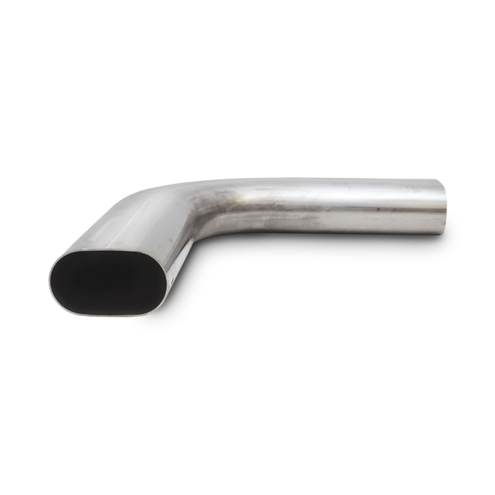 Vibrant Performance Exhaust Pipe 13191; Mandrel Bend Oval 1.650 mm 3.000 in. (2.188 in. x 3.500 in.) 90 deg. Natural Stainless Steel 