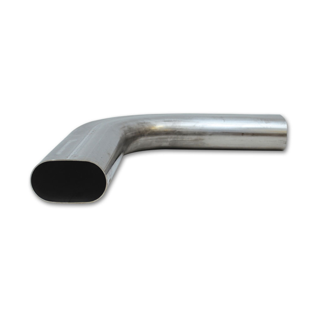 Vibrant Performance Exhaust Pipe 13191; Mandrel Bend Oval 1.650 mm 3.000 in. (2.188 in. x 3.500 in.) 90 deg. Natural Stainless Steel 