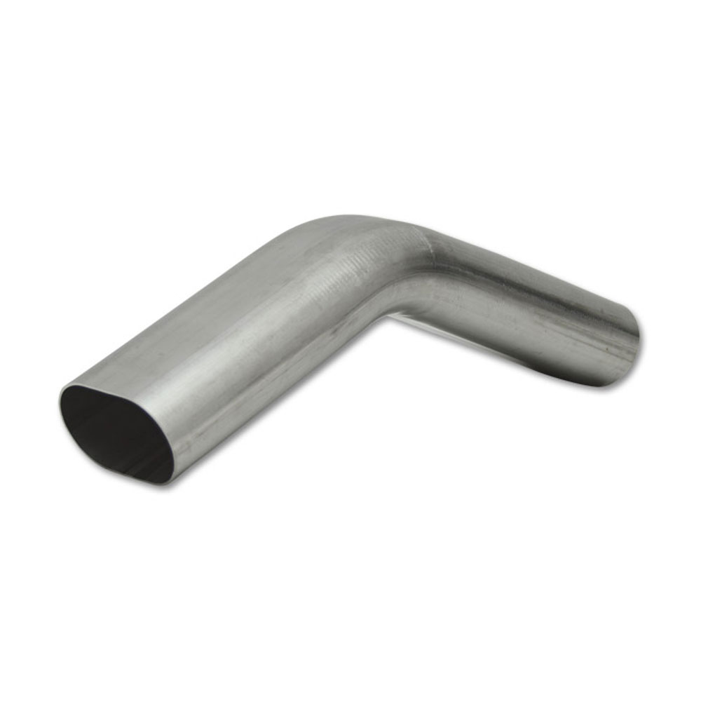 Vibrant Performance Exhaust Pipe 13200; Mandrel Bend Oval 1.650 mm 3.000 in. (2.188 in. x 3.500 in.) 45 deg. Natural Stainless Steel 