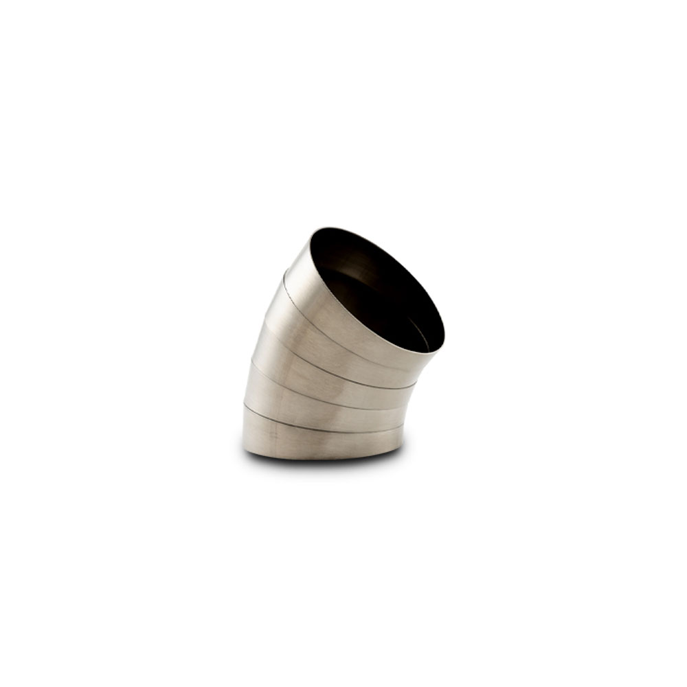 Vibrant Performance Exhaust Pipe 13272; 1.000 mm 2.500 in. 45 deg. (5 x 9 deg.) Natural Titanium 