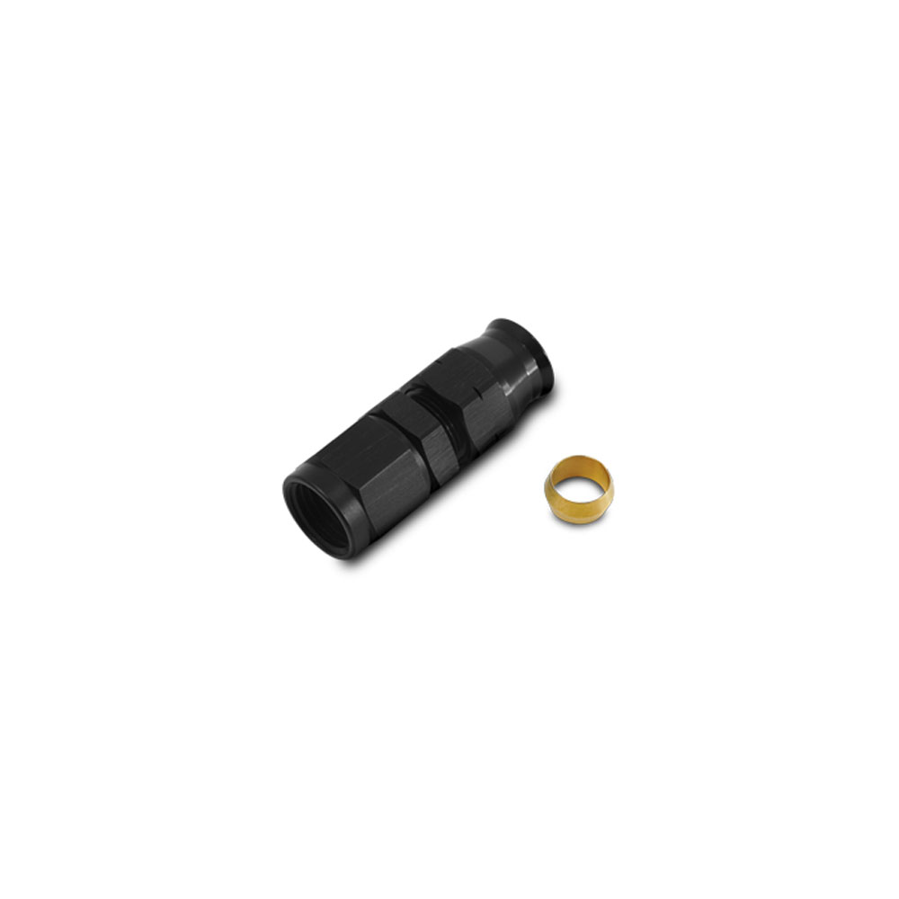Vibrant Performance AN Fitting 16448; AN to Hard Line Adapter AN to Hard Line Adapter Black -08AN Female Straight 1/2 in. Tube 