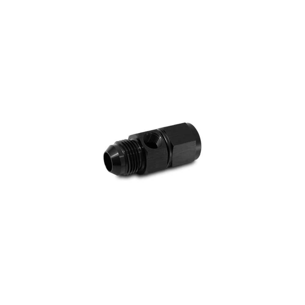 Vibrant Performance AN Fitting 16488; AN to AN Coupler AN to AN Coupler Black -08AN Male Straight -08AN Female 