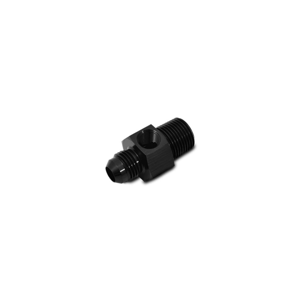 Vibrant Performance AN Fitting 16498; AN to NPT Adapter Black -08AN Male Straight 3/8 in. NPT Female 