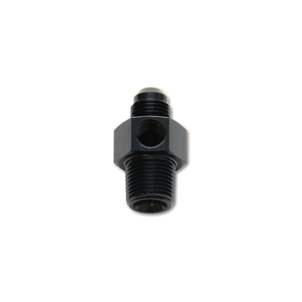 Vibrant Performance AN Fitting 16498; AN to NPT Adapter Black -08AN Male Straight 3/8 in. NPT Female 