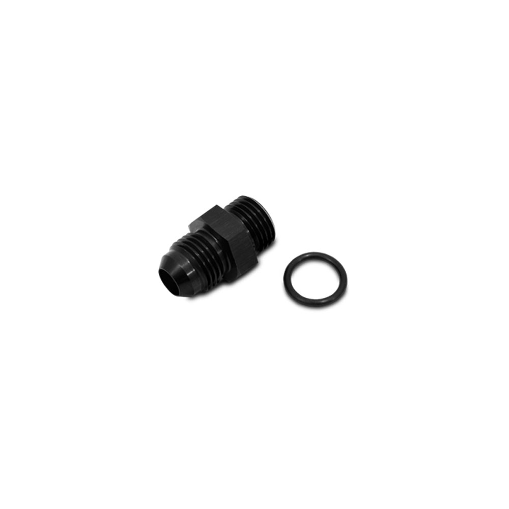 Vibrant Performance AN Fitting 16825; AN to ORB Adapter Black -06AN Male Straight -04AN ORB Male 