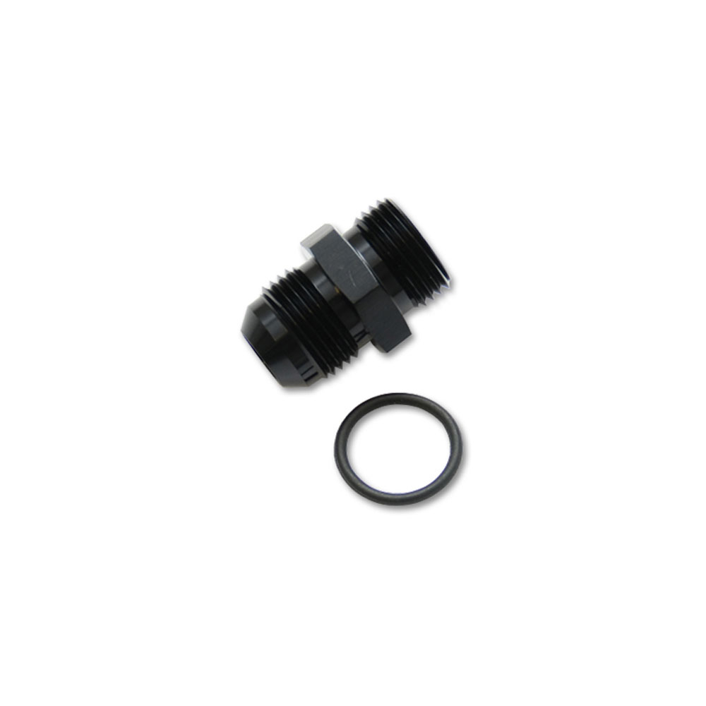 Vibrant Performance AN Fitting 16825; AN to ORB Adapter Black -06AN Male Straight -04AN ORB Male 