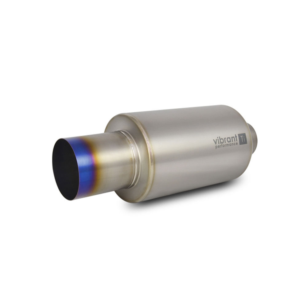 Vibrant Performance Exhaust Muffler 17560; Titanium 2.500 in. Center 2.500 in. Center 
