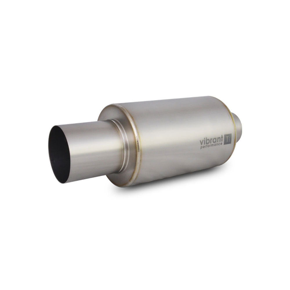 Vibrant Performance Exhaust Muffler 17561; Titanium 2.500 in. Center 2.500 in. Center 