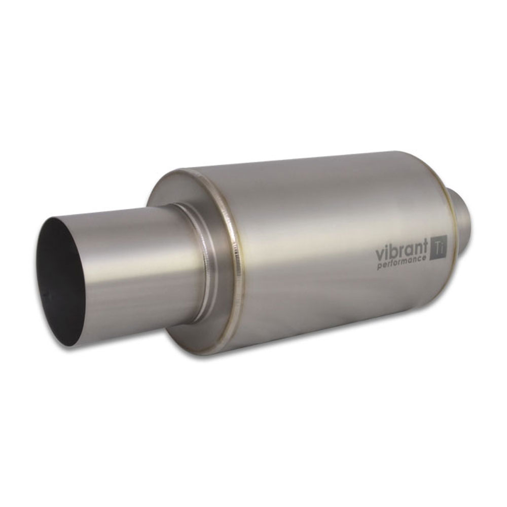 Vibrant Performance Exhaust Muffler 17561; Titanium 2.500 in. Center 2.500 in. Center 