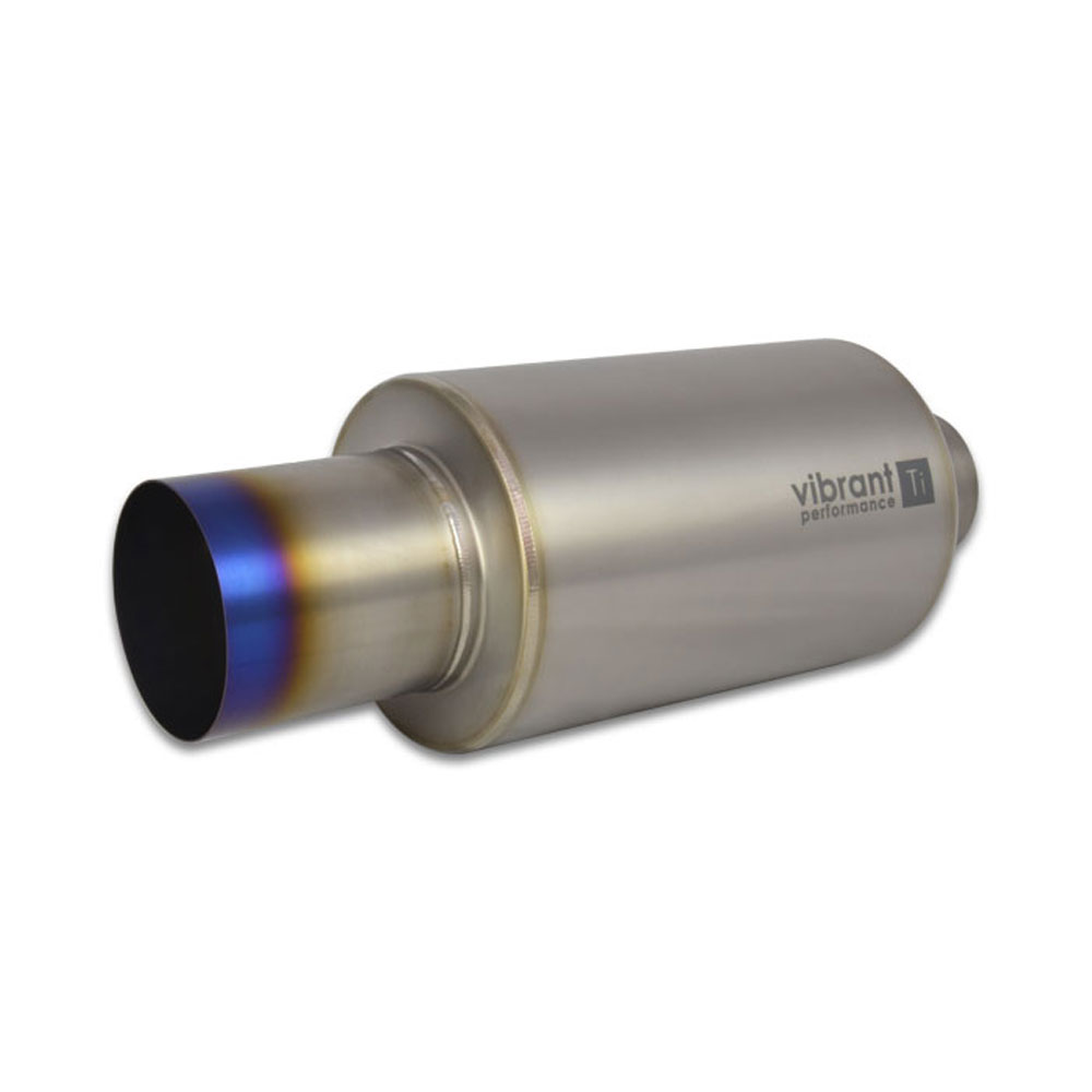 Vibrant Performance Exhaust Muffler 17562; Titanium 3.000 in. Center 3.000 in. Center 