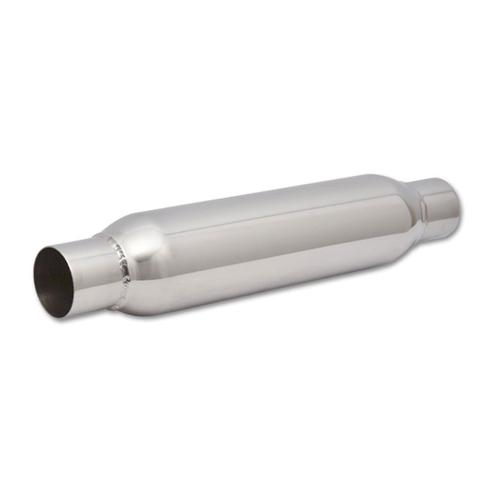 Vibrant Performance Exhaust Resonator 1791; Bottle Style Stainless Steel 2.250 in. Center 2.250 in. Center 