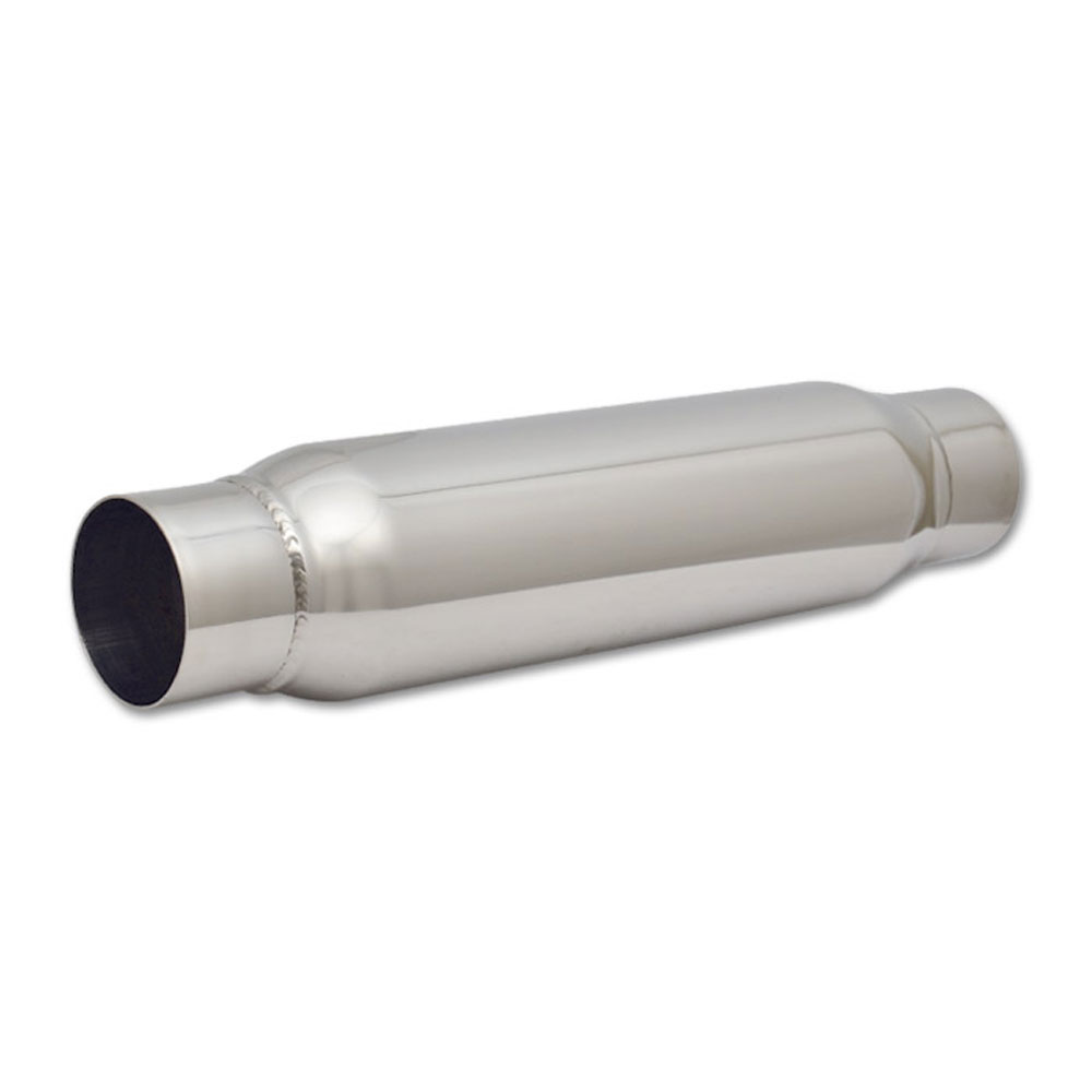 Vibrant Performance Exhaust Resonator 1795; Bottle Style Stainless Steel 3.000 in. Center 3.000 in. Center 