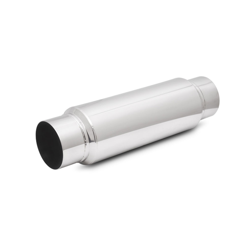 Vibrant Performance Exhaust Resonator 17960; Bottle Style Stainless Steel 4.000 in. Center 4.000 in. Center 