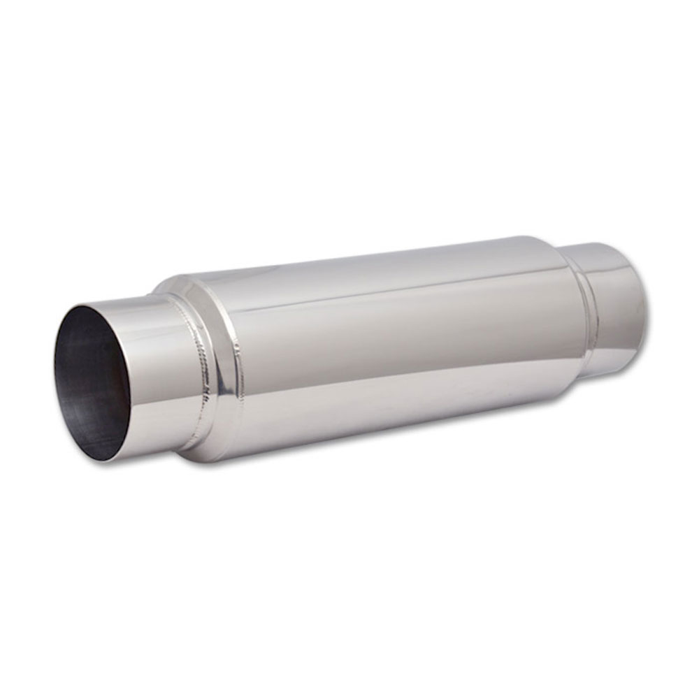 Vibrant Performance Exhaust Resonator 17960; Bottle Style Stainless Steel 4.000 in. Center 4.000 in. Center 