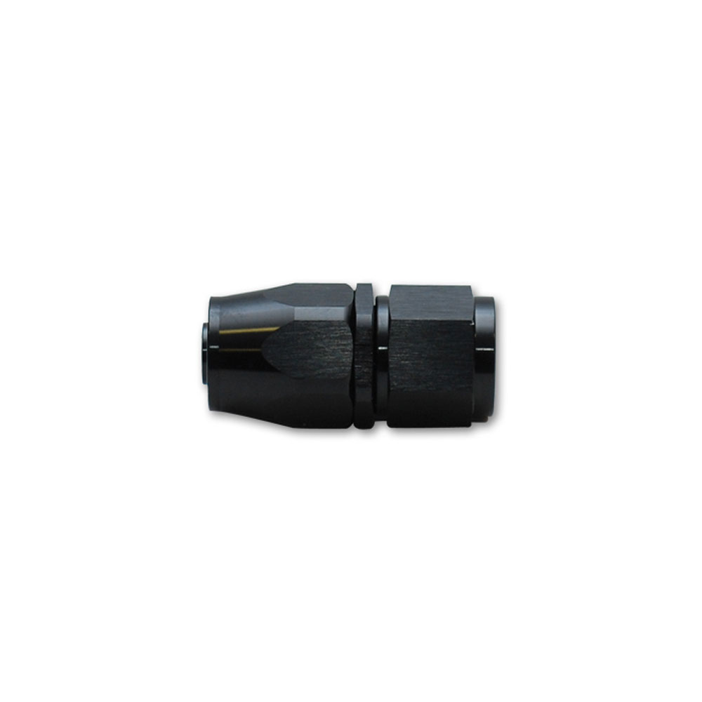 Vibrant Performance Fuel Hose Fitting 21004; Swivel Hose End Black Anodized -04AN Straight -04AN Female 