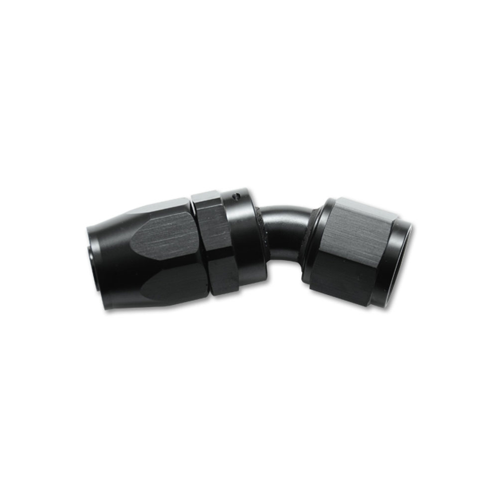 Vibrant Performance Fuel Hose Fitting 21304; Swivel Hose End Black Anodized -04AN 30 deg. -04AN Female 