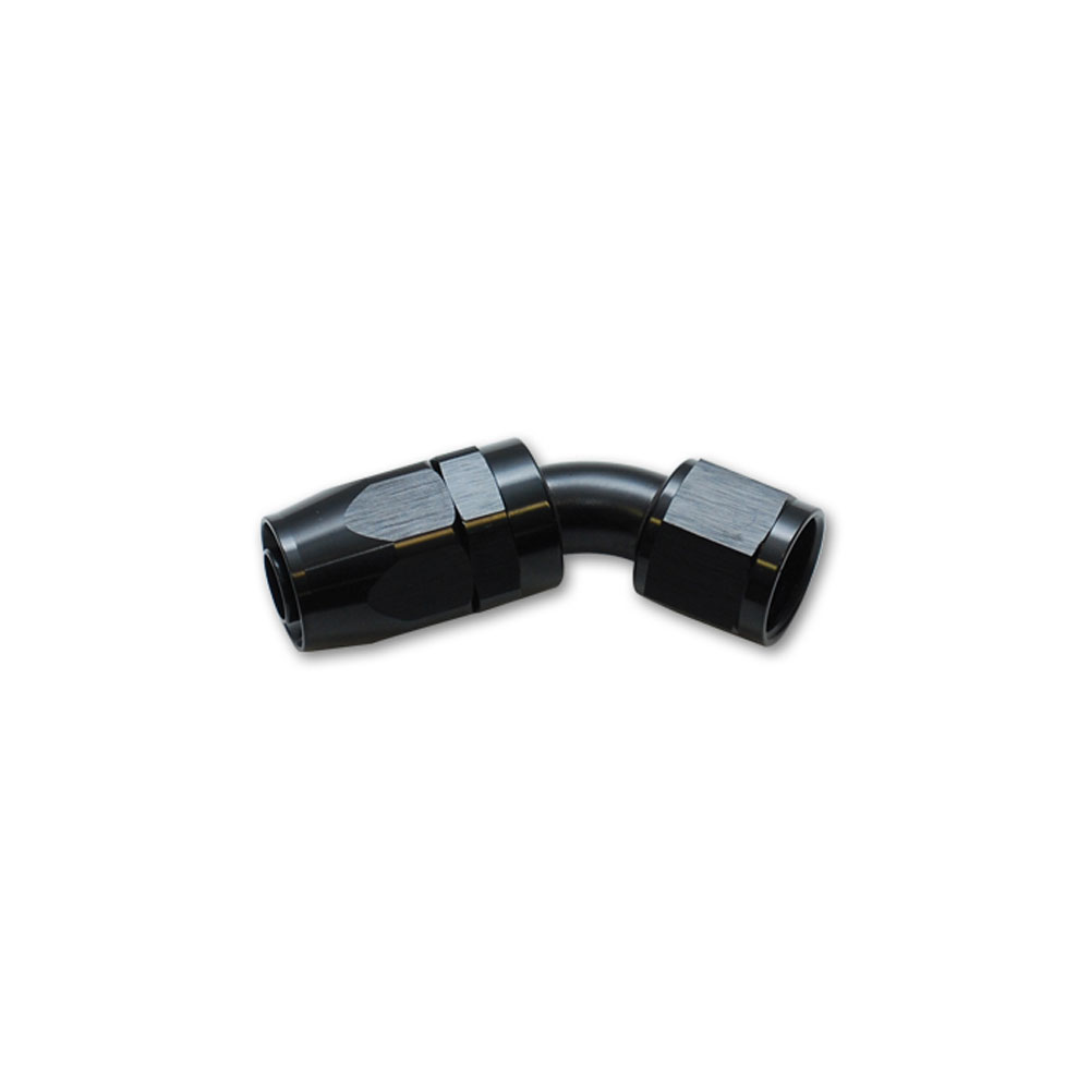 Vibrant Performance Fuel Hose Fitting 21404; Swivel Hose End Black Anodized -04AN 45 deg. -04AN Female 