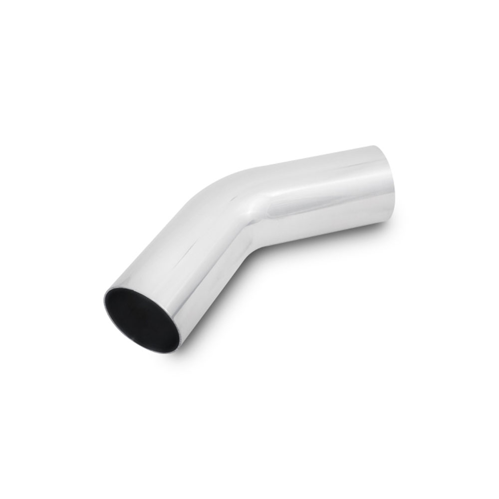 Vibrant Performance Air Intake Tube 2175; 1.500 mm 3.000 in. 45 deg. Polished Aluminum 