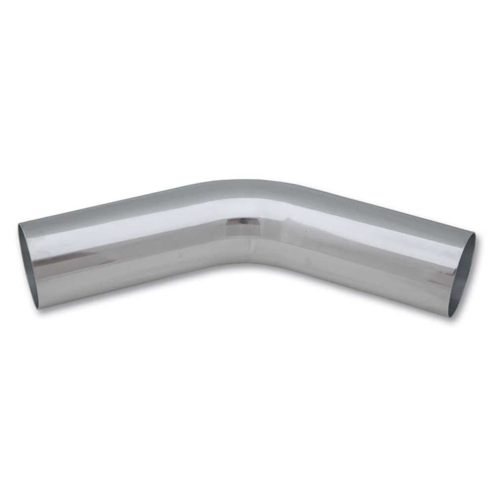 Vibrant Performance Air Intake Tube 2175; 1.500 mm 3.000 in. 45 deg. Polished Aluminum 