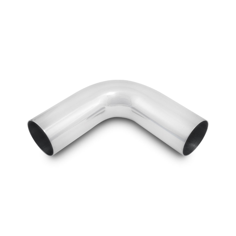 Vibrant Performance Air Intake Tube 2176; 1.500 mm 3.000 in. 90 deg. Polished Aluminum 