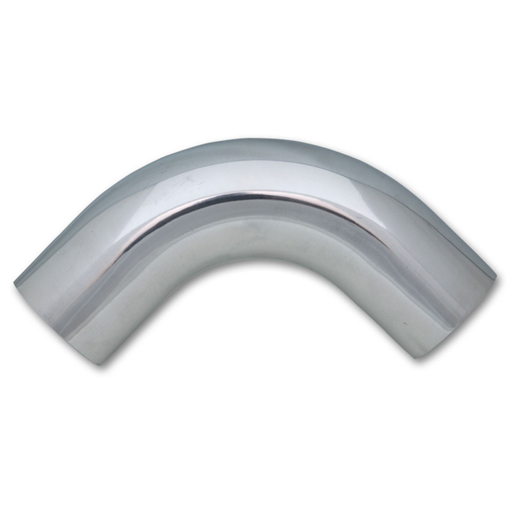 Vibrant Performance Air Intake Tube 2176; 1.500 mm 3.000 in. 90 deg. Polished Aluminum 