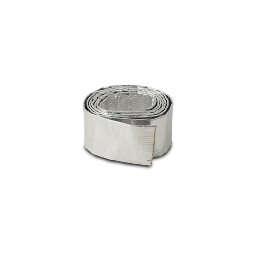 Vibrant Performance Thermal Protection Hose Sleeve 25824; ExtremeShield 1200 5 ft. Silver Aluminized Outer Layer Bonded to Fiberglass 