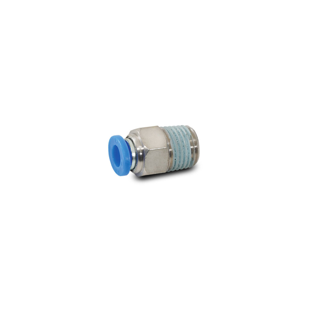 Vibrant Performance Tube Fitting 2663; Push Lock Vacuum Hose to NPT Natural 3/8 in. Tube Straight 1/4 in. NPT Male 