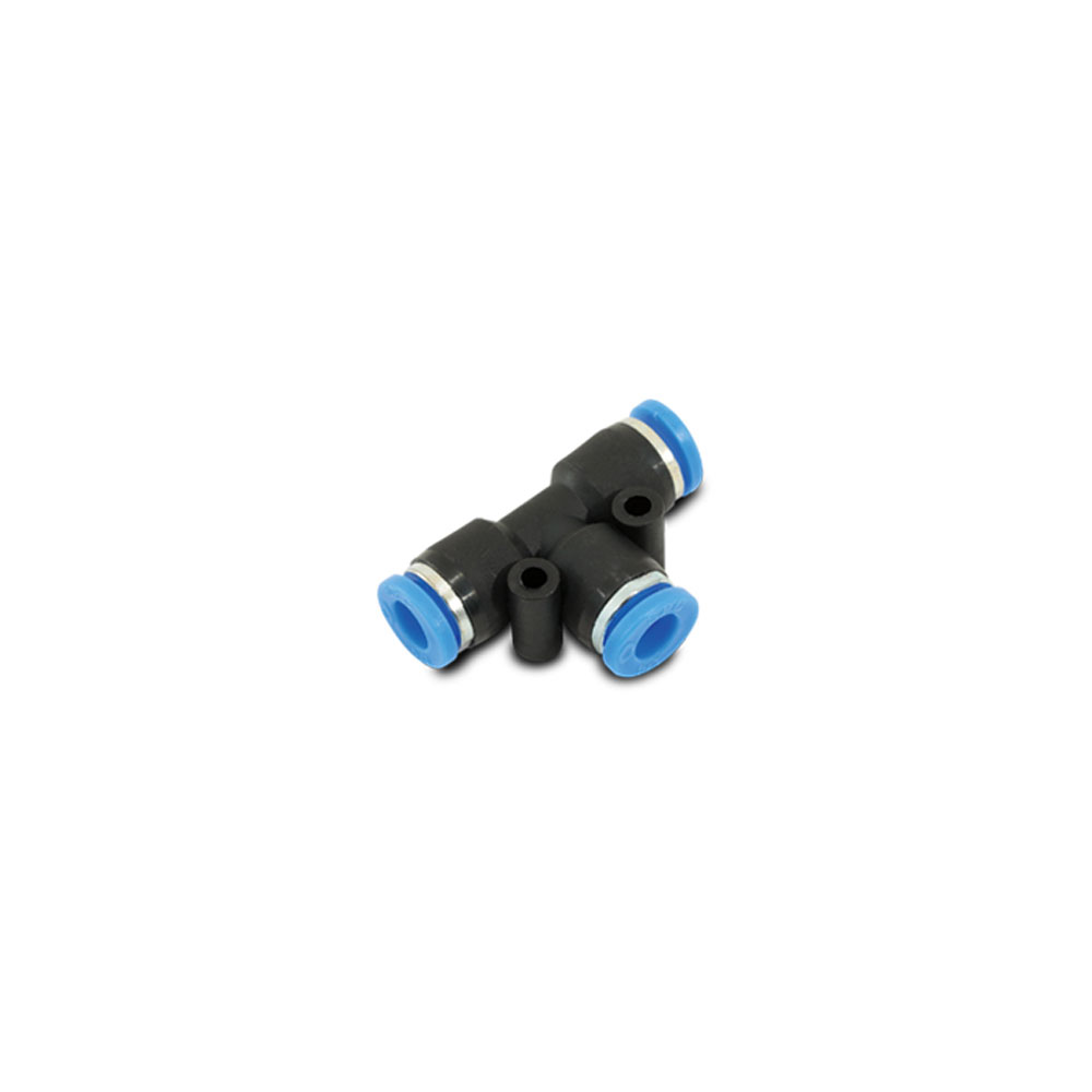 Vibrant Tube Fitting 2675; Push Lock Vacuum Hose Tee Fitting Black 5/32 in. Tube Tee 5/32 in. Tube 5/32 in. Tube 