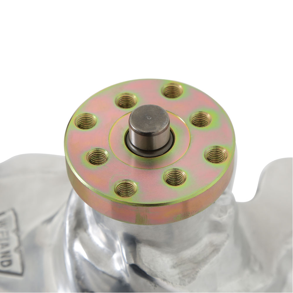 Weiand Mechanical Water Pump 9242P; Victor Polished Aluminum Mechanical Long for Chevy 396 to 454 