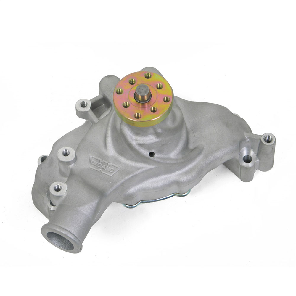 Photo for Weiand Water Pump 9242; Action Plus High Volume Natural Aluminum with Twisted Snout Mechanical for Chevy 396 to 454