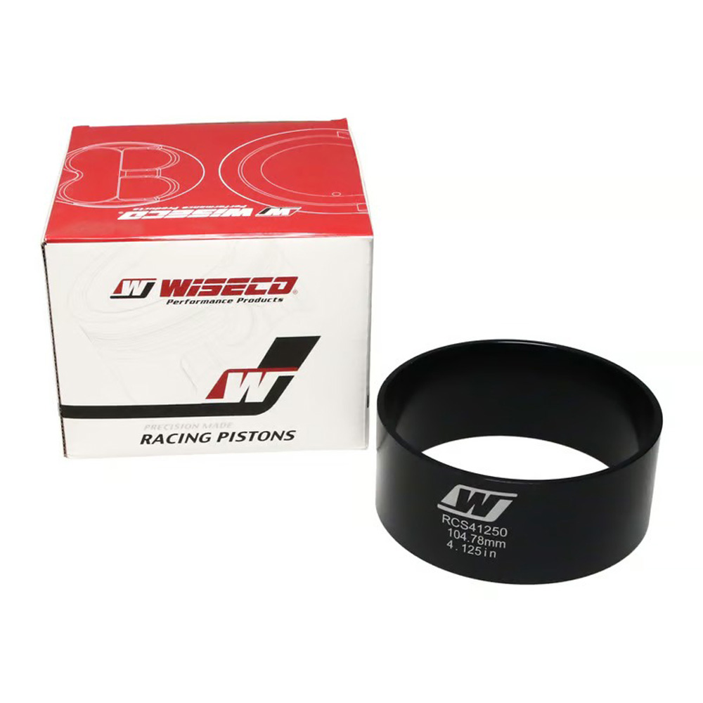 Wiseco Piston Ring Compressor RCS41250; 4.125 in. Black Anodized Forged Aluminum Tapered 