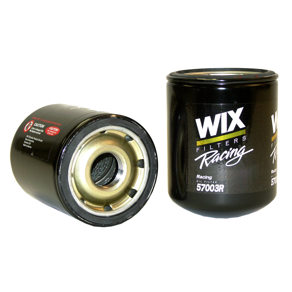 Photo for Wix Filters Oil Filter 57003R; Race Series 61 Micron Black Spin On 1-1/2 in. -12 4.350 in.