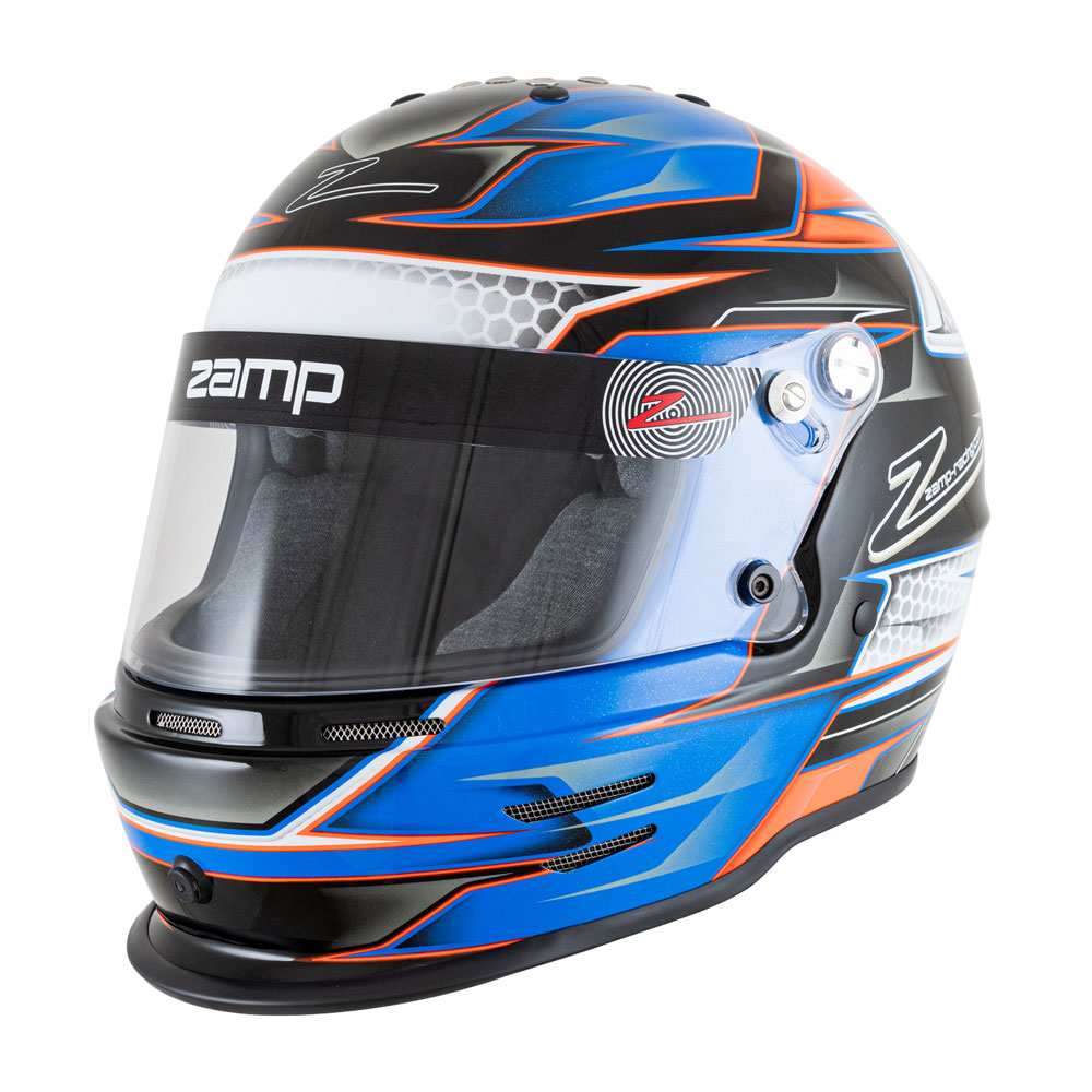 Photo for Zamp Helmet H753C2456; RZ42Y Youth 56.0 cm. Full Face Orange, Blue Snell CMR2016