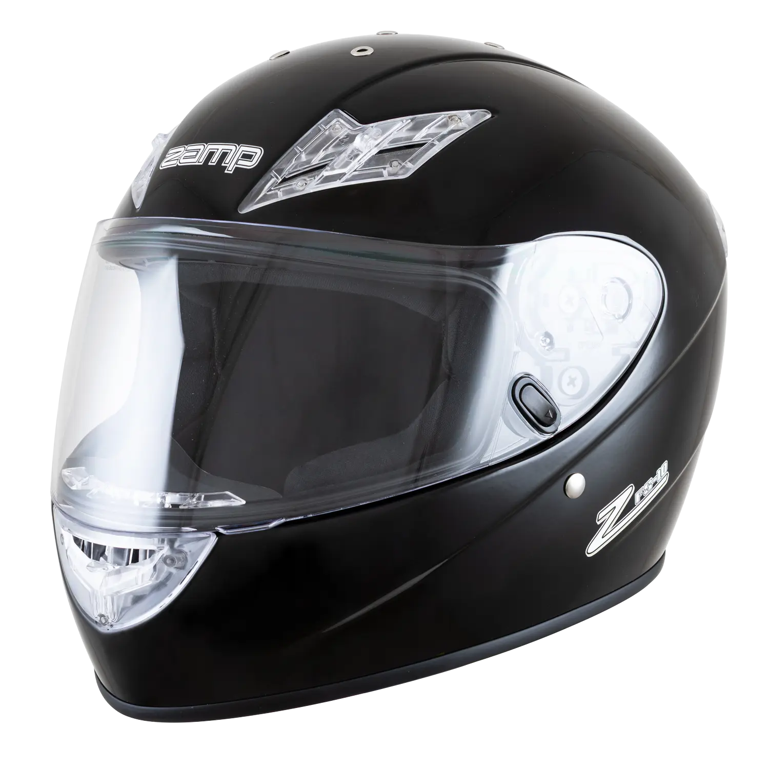 Zamp Helmet H779003L; FS-10 Large Full Face Gloss Black Snell M2025D and DOT 