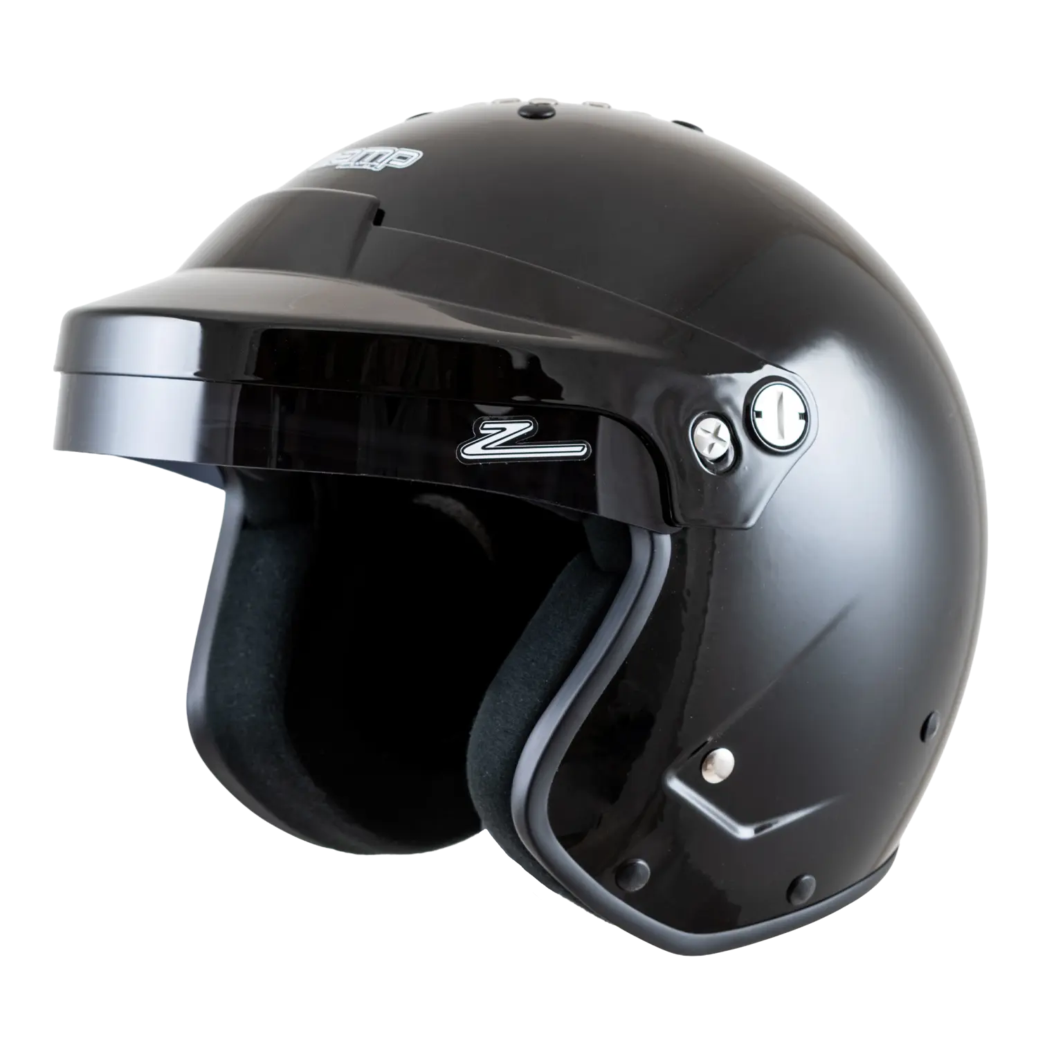 Zamp Helmet H789003XL; RZ-19S X-Large Open Face Gloss Black Snell SA2025 