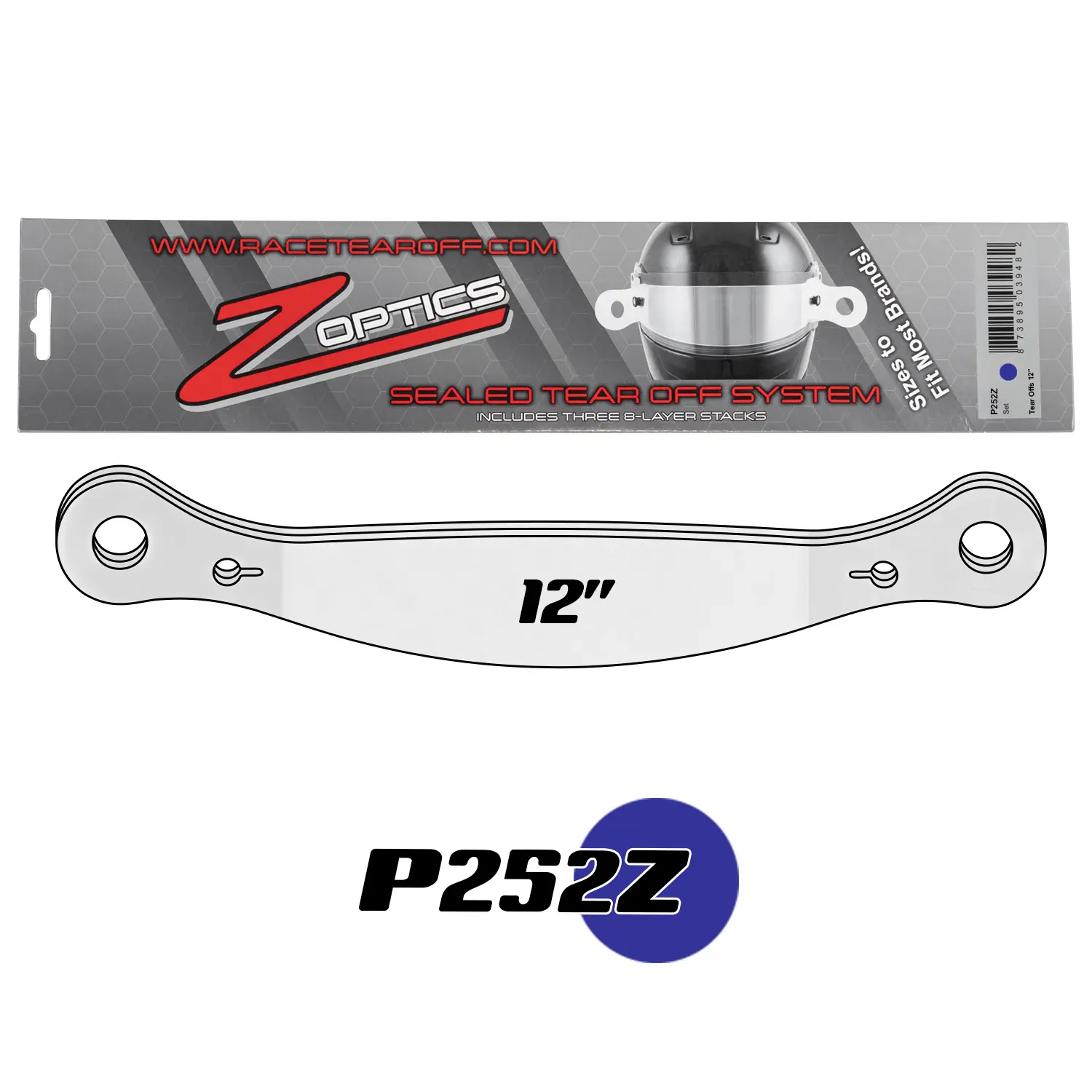  Zamp Helmet Visor Tear-Off Image
