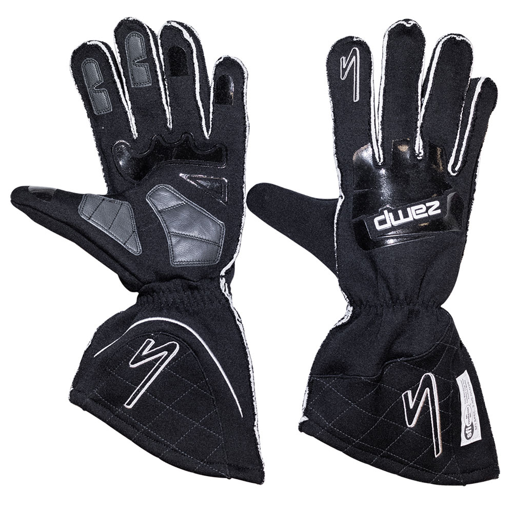 Zamp Racing Gloves RG10003S; ZR50 Small SFI 3.3, 5 Double Layer Black 