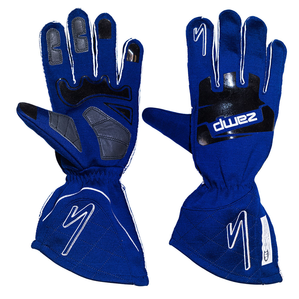 Zamp Racing Gloves RG10004M; ZR50 Medium SFI 3.3, 5 Double Layer Blue 